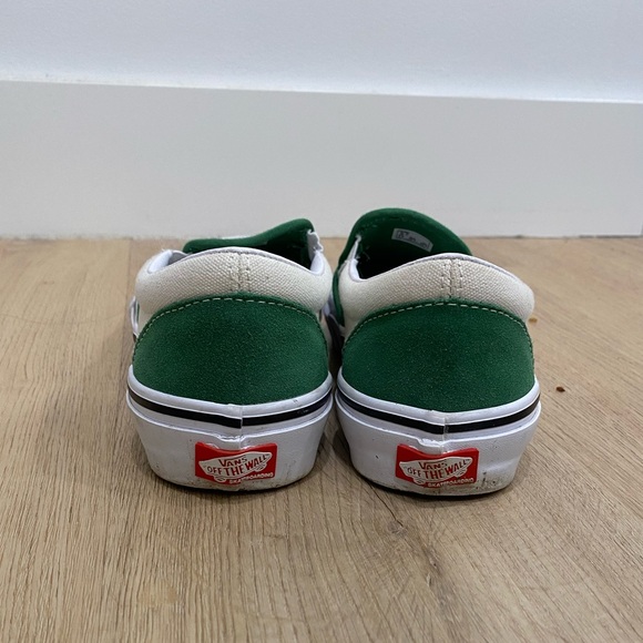 Vans Green Suede Classic Slip Ons Size 7.5 - Picture 3 of 3